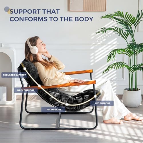 MAXYOYO Modern Accent Chair, Comfy Living Room Chair with Metal Frame