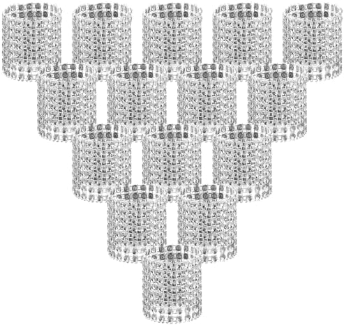 Accmor 150pcs Napkin Rings, Silver Napkin Rings Buckles