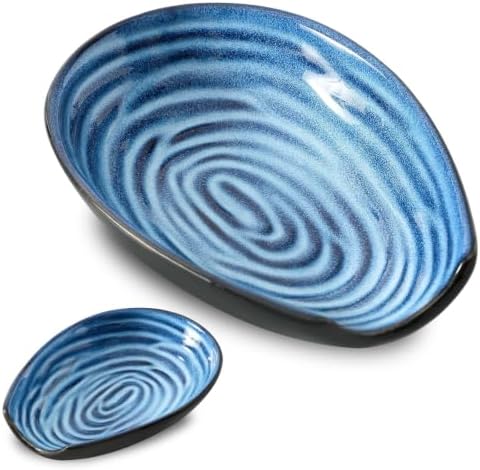 Ceramic Spoon Rest for Stove Top, 5.7 In Spoon Holder for Kitchen Counter