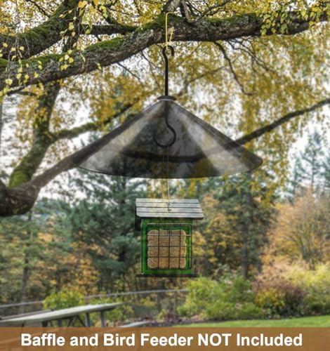 Garbuildman Squirrel Baffle Accessory for Bird Feeder Pole, Pole Hanging S Hook for Bird House Guard, 1 Pack (Baffle Not Included)