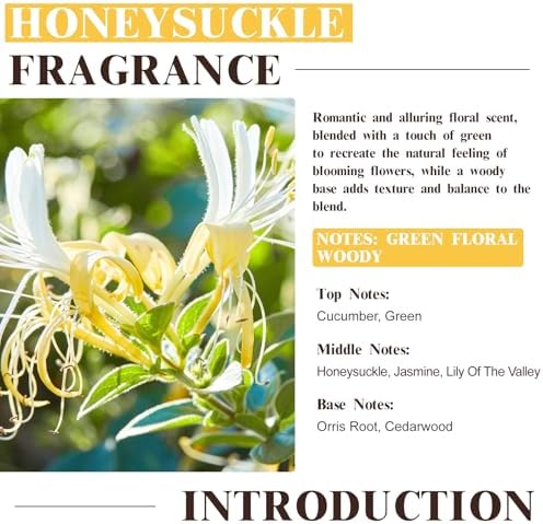EUQEE 60ML Honeysuckle Fragrance Oil for Diffuser (2.02 Fl oz)