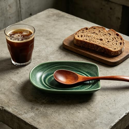 Ceramic Spoon Rest, Utensil Rest for Stove, Counter & Coffee Bar