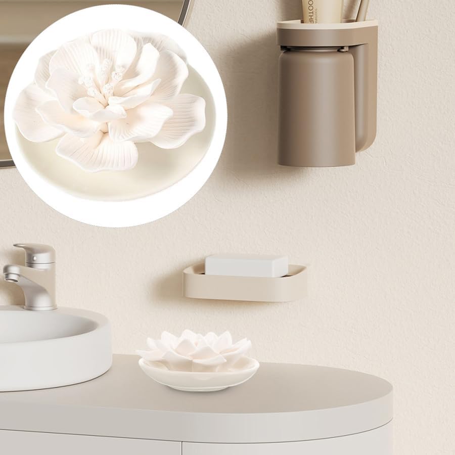 ARFUKA Aromatherapy Diffuser - Ceramic Mini Ddiffuser - Essential Oil Diffuser Stone - Great for Home, Office, Car - White