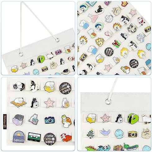 PACMAXI Hanging Brooch Pin Organizer, Display Pins Storage Case