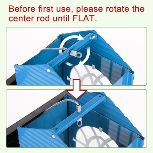 Gbekery Squirrel Proof Bird Feeders, 5LB Capacity, Weight-Activated, Blue