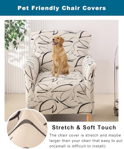 CRFATOP Accent Chair Cover, Stretch Armchair Slipcover for Living Room,48