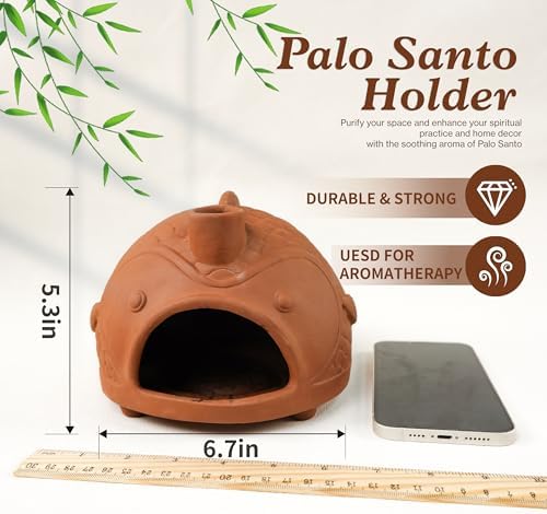 MOUGIGI Large Fish-Shaped Terracotta Palo Santo Holder-Cone Burner