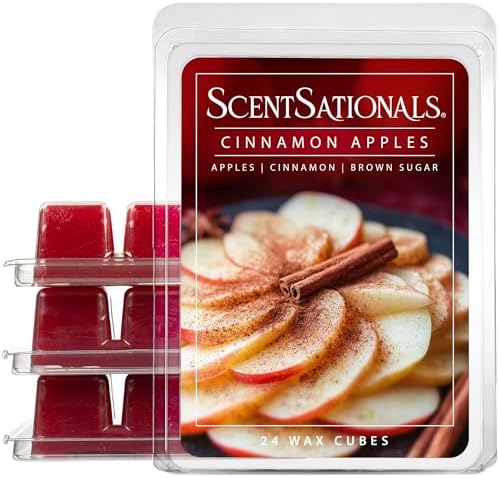 ScentSationals Cinnamon Apples Scented Fall Wax Melts 10oz (24 Cubes)