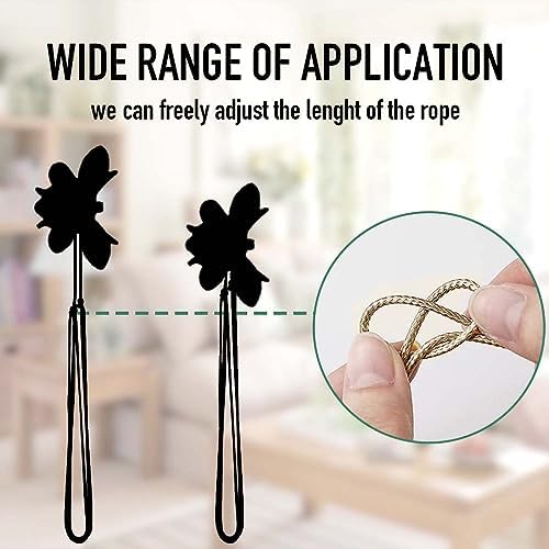 Curtain Holdbacks Set of 2, Gift, Resin Magnetic Curtain Tiebacks Silver Flying Bee Curtain Holders, Decorative Curtain Ties for Drapes, Outdoor Home Office Farmhouse, Curtain Decorative Accessories