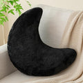 Moon Pillow, Decorative Throw Pillows with Soft Faux Rabbit for Bed Couch, Moon Shaped Pillows Plush Floor Cushions Room Decor Pillow for Sofa Bedroom Living Room