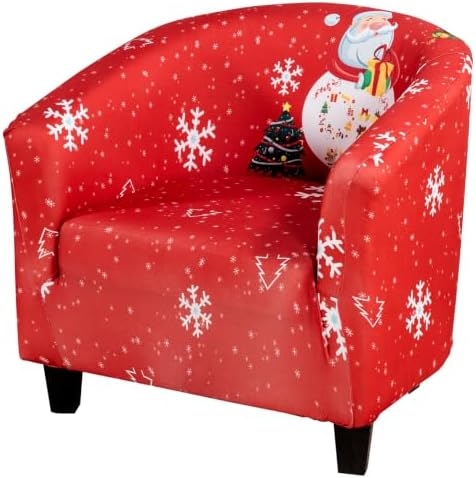 Club Chair Slipcover Christmas Tub Chair Cover Stretch Armchair Covers
