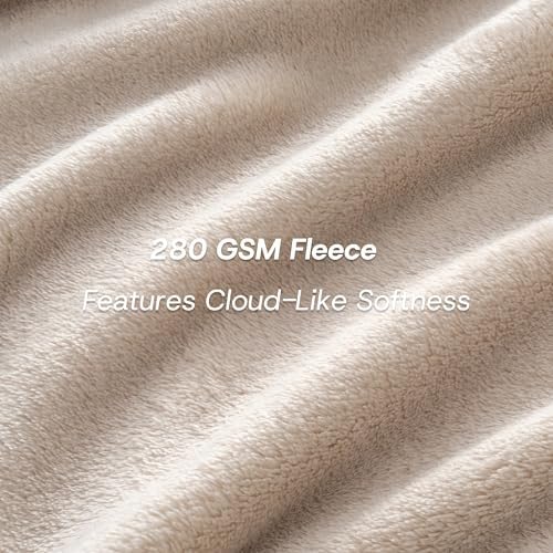Luxury Fleece Warm Throw Blanket, Soft Lightweight Velvety Plush Throw for Couch and Bed, Cozy Comfy for All Seasons(Grain, 50×70 Inches)
