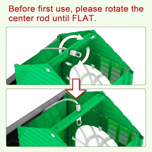 Gbekery Squirrel Proof Bird Feeders, 5LB Capacity, Weight-Activated, Green