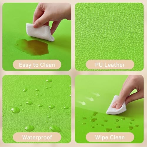 Waterproof Baby Play Mat for Floor Memory Foam 47 * 47 Cushion Playpen Playmat Tummy Time Crawling Mat Nursery Rug Thick Pad Create Soft & Safe Area for Infants,Toddler,Kids,Green
