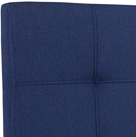 EMMA + OLIVER Navy Full Quilted Tufted Headboard