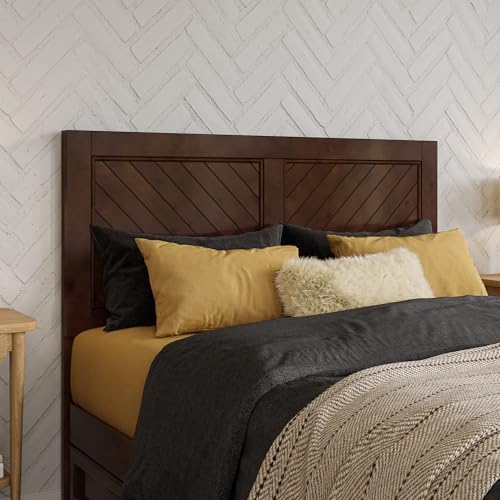 AFI, Canyon Full Solid Wood Rustic Farmhouse Headboard, Walnut