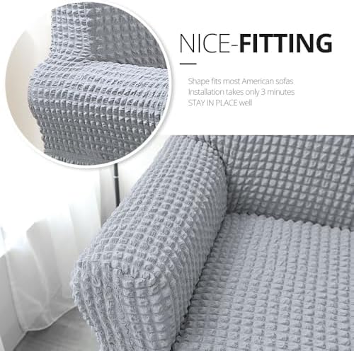 NICEEC Loveseat Covers Washable Love Seat Couch Covers Slipcover with Skirt