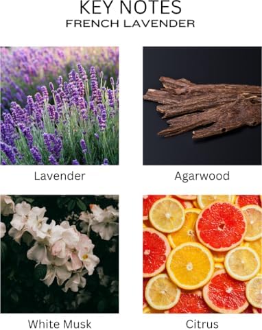 PEANÄK Lavender Reed Diffuser Set - 6.76 fl oz Scented Oil Diffuser with Natural Essential Oils & Sticks for Home, Bathroom & Bedroom Decor - Long-Lasting Aromatherapy Gift