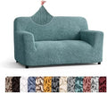 PAULATO Premium Stretch Couch Covers for Sofa - Sofa Chair Cover Washable, Dogs & Pets Friendly - Elastic Polyester Loveseat Slipcovers - Non-Slip Love Seat Couch Covers - Teal (40"-63" Wide)