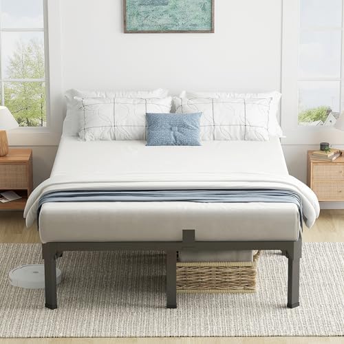 14 Inch Full Metal Bed Frame with 4 pcs Mattress Stopper