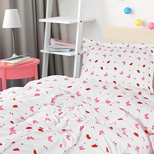 Utopia Bedding 3 Pc Kids Twin Comforter Set, Butterfly