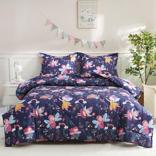 JSD Purple Fairy Kids Comforter Set Full Size