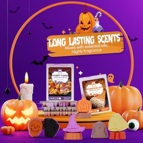 SALKING Halloween Scented Wax Melts, Fall Soy Wax Cubes for Wax Melt Warmer