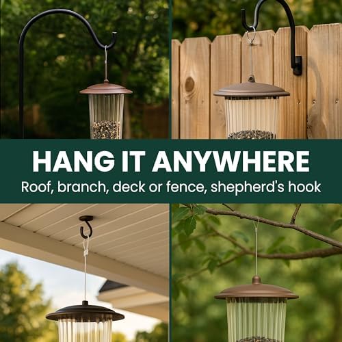 Perky-Pet Squirrel-Be-Gone Max Bird Feeder, (4) Flexport Feeding Stations