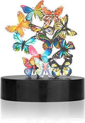 Desk Toys for Office for Adults Desktop Magnetic Butterflies Sculpture Desk Decorations for Women Office (Circular Base)
