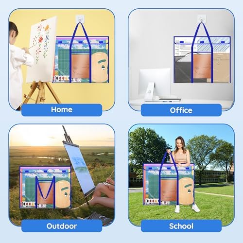 Bulletin Board Poster Storage, Extra-Large Storage Chart Bag 30" x 24", Bulletin Board Sheet Organization (30" X 24") (Pack of 2)