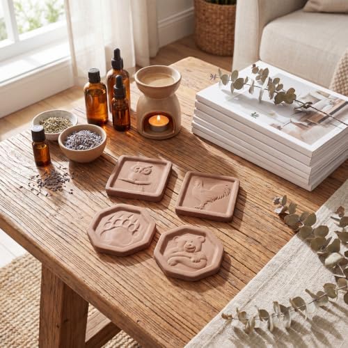 AceOrbit 4 Pcs Ceramic Passive Diffuser for Essential Oil Non Electric