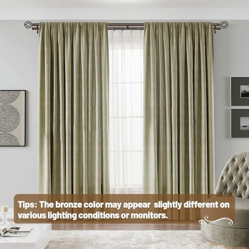 KAMANINA Bronze Finials for 1 or 7/8 In Curtain Rod, with M6 Standard Screw