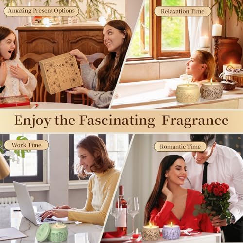 Scented Candles Gift Set for Women, 35.2oz, 8 Pack Soy Wax for Home Scented