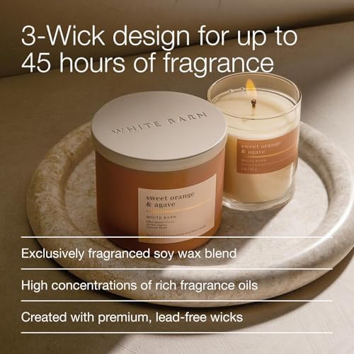 Bath & Body Works 3-Wick Candle, Sweet Orange & Agave, 14.5 oz, 2 Pack