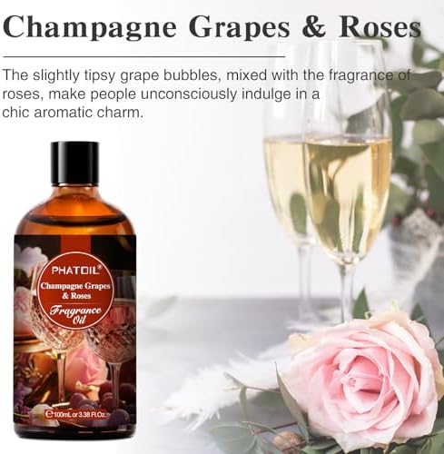 Champagne Grapes Roses Fragrance Oil for Diffuser Aromatherapy 3.38FL.OZ