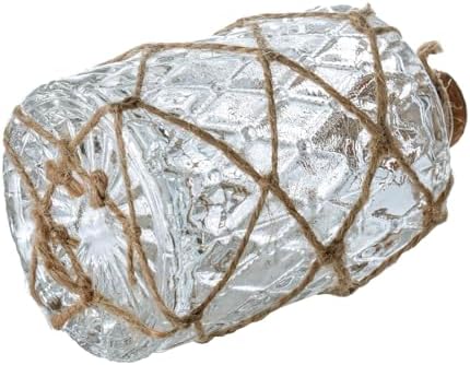 MyGift Glass Bud Vases with Cork Lids & Hemp Rope, Set of 2