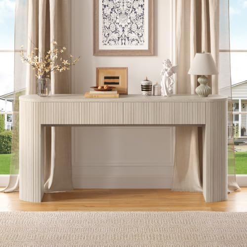 ONBRILL 63 Inch Console Table with 2 Drawers, Entryway Tables with Storage