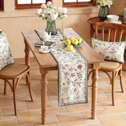 bilin gaier Designer French Vintage Printed Table Runner,71"x12"