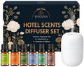 Waterless Rechargeable Waterless Diffuser – Hotel Collection Diffuser Set with 6 Hotel Essential Oils – Two Intensity Modes – Home & Office Fragrance Machine