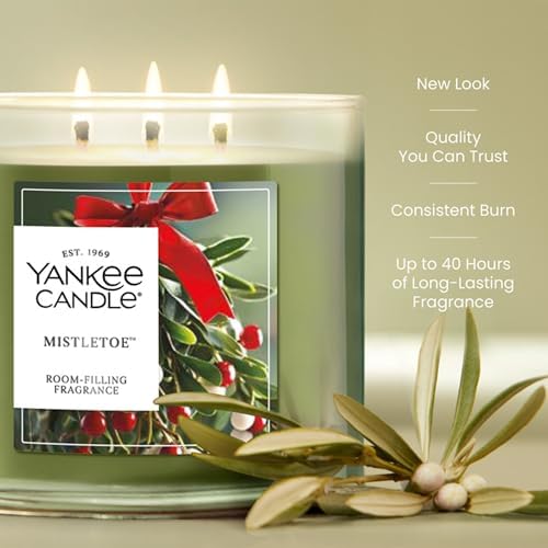 Yankee Candle Mistletoe Scented Candle, 14.5oz 3-Wick