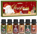 ARVIDSSON Christmas Fragrance Oil Set, Winter Essential Oils for Diffuser, Candle Making - Christmas Spirit, Gingerbread, Apple Cinnamon, Candy Cane, Mistletoe, Holiday Diffuser Oils Gift Set