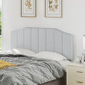 Furpopup Velvet Queen Headboard Only, Wall and Bed Frame Mount Light Gray