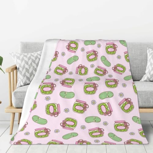 Pickles Blanket 40"x50", Soft Lightweight Throw Blanket for Kids Teens Adults, All Season Cozy Decorative Blanket for Sofa Bed Couch Travel