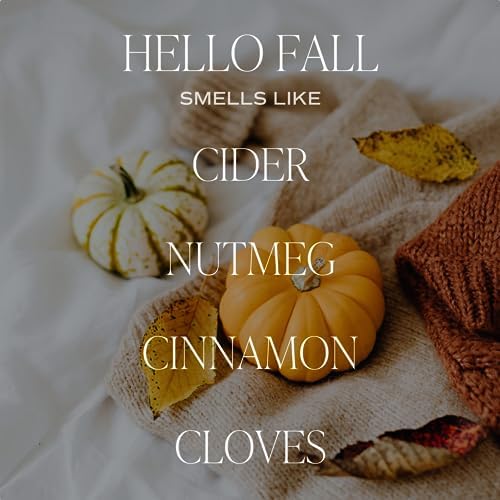 Sweet Water Decor Hello Fall Candle, 9oz Amber Jar, Autumn Scents for Home