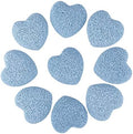 rockcloud 10 PCS 0.9" Bluelack Lava Rock Stone Heart Shape Pocket Stones