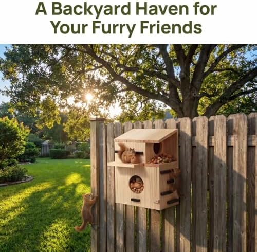 Large Wooden Squirrel House Outdoor,Squirrel Nesting Box