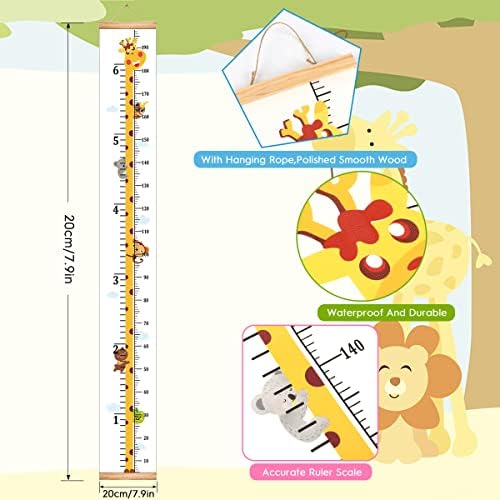 Growth Height Chart for Kids, Removable 79"x7.9" (Giraffe)