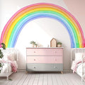 Large Watercolor Rainbow Wall Decals, Colorful Peel and Stick Vinyl Nursery Wall Decor, Removable Home Room Wall Decor Murals Stickers for Kids Girls Toddler Bedroom Living Room Playroom