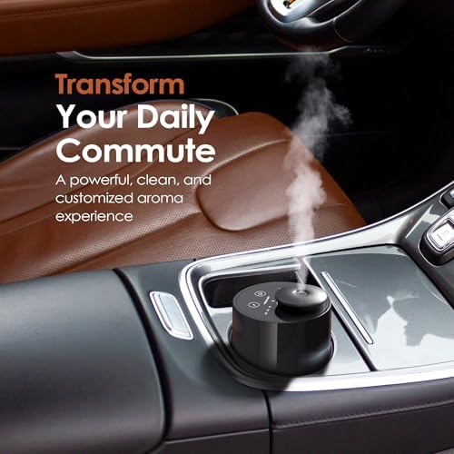 Airversa AN6 Waterless Diffuser for Essential Oil, Black + Extra Nozzle
