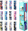 ABRA® 3 Shelf Hanging Locker Organizer for School, Work, Gym, Storage | Deep Shelves 6.5" x 9”| Eco-Friendly Fabric | Adjustable School Locker Shelf from 3 to 2 Shelves (Ocean Turquoise).5